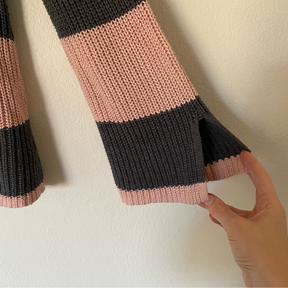 Gap Knit Striped Sweater Oversized Neapolitan Flare Sleeve Size Medium - Picture 3 of 8